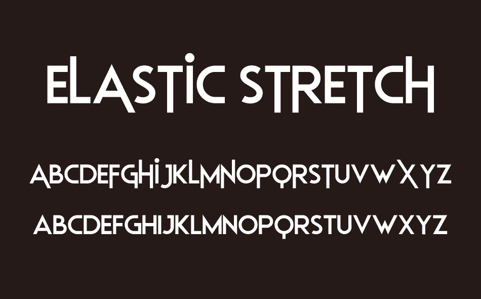 Elastic Stretch font