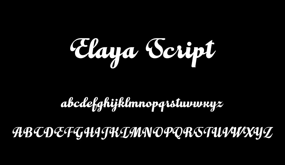 Elaya Script PERSONAL USE ONLY font
