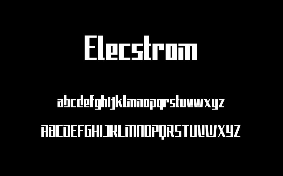 Elecstrom font