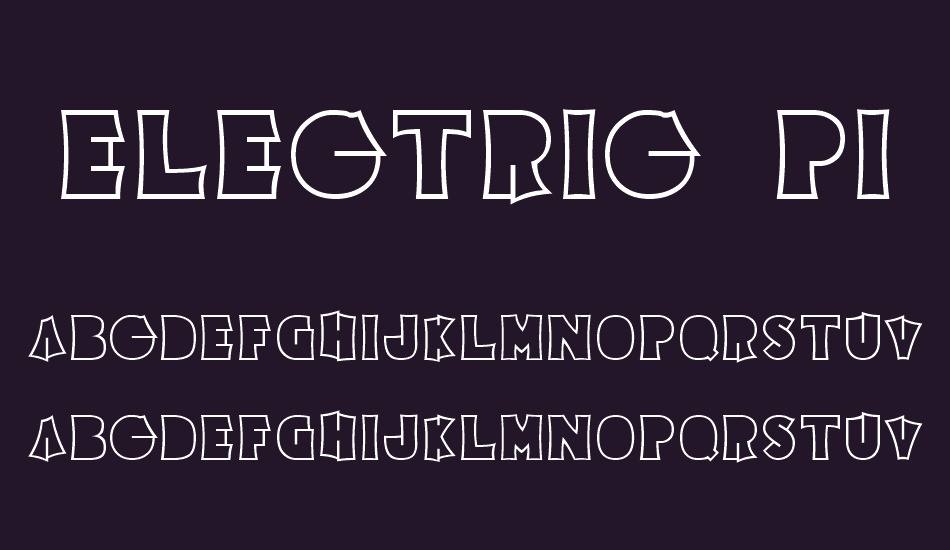 Electric Pickle font