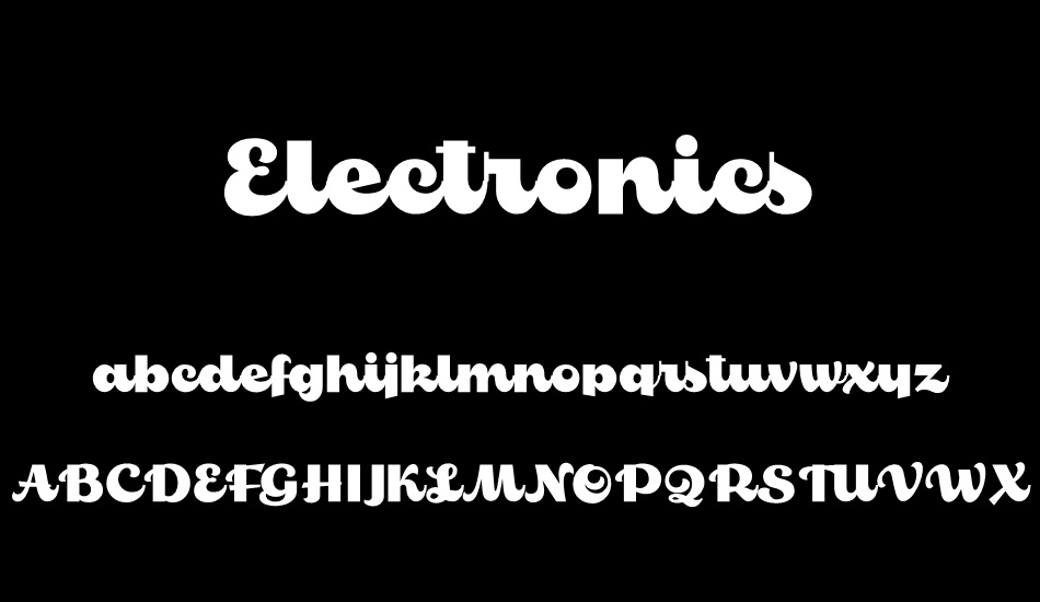 Electronics PERSONAL USE font
