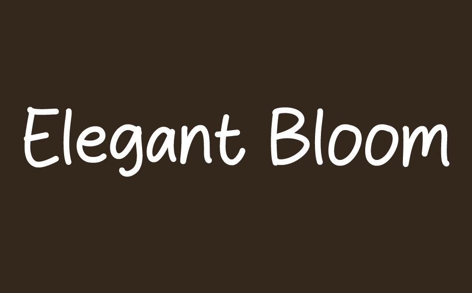Elegant Bloom font big