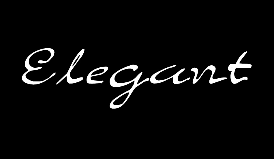 Elegant hand Script font big