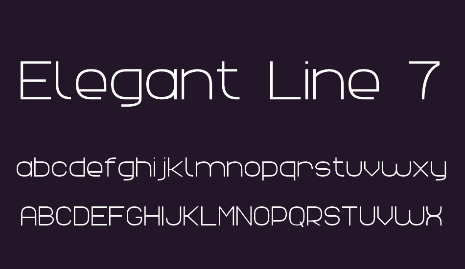 Elegant Line 7 font