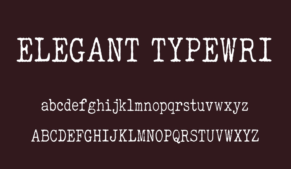 ELEGANT TYPEWRITER font