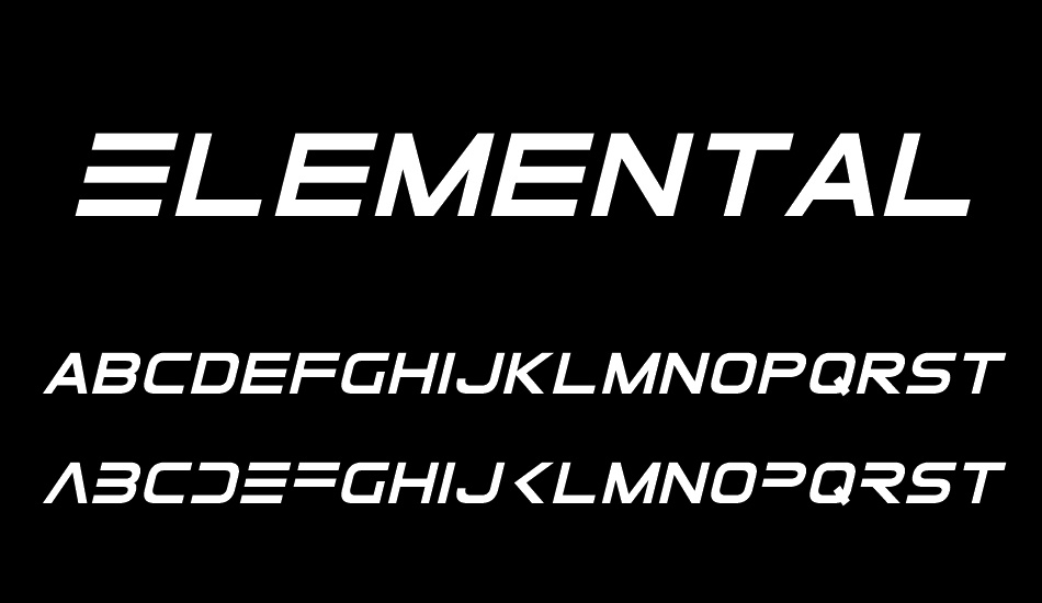Elemental End font