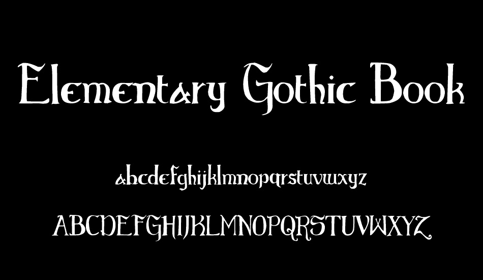 Elementary Gothic Bookhand font