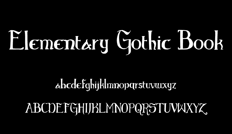 Elementary Gothic Bookhand font