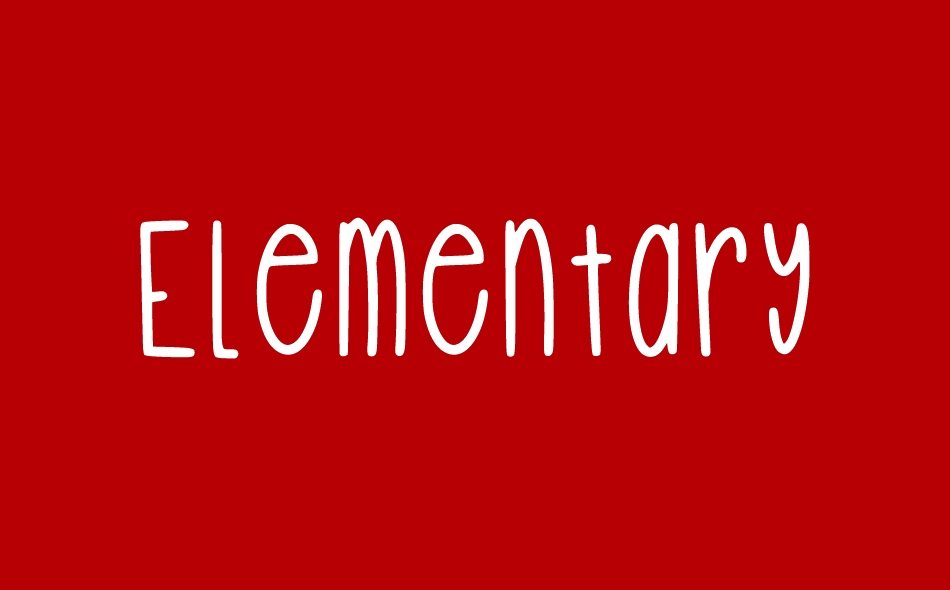 Elementary font big