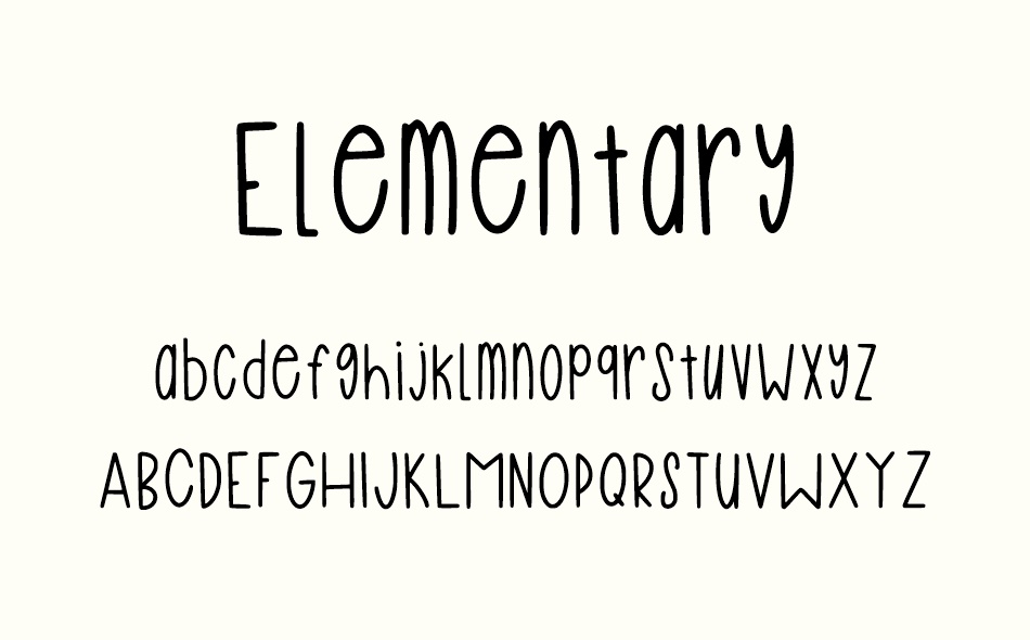 Elementary font