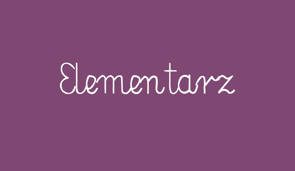 Elementarz font big