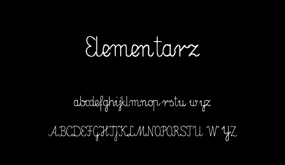 Elementarz font