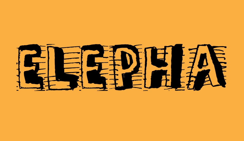 elephant font big