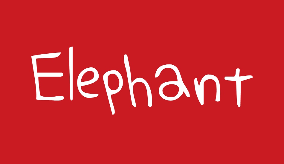 Elephant Hiccups font big