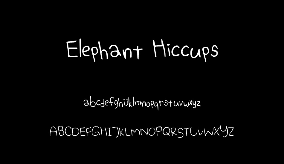 Elephant Hiccups font