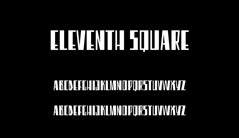 Eleventh Square font