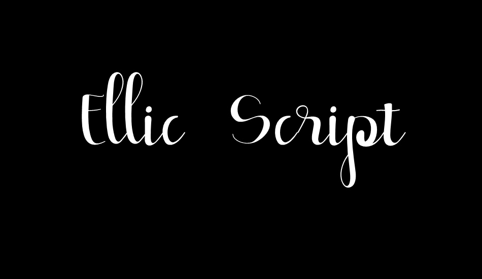 Ellic Script font big