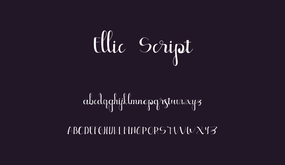 Ellic Script font