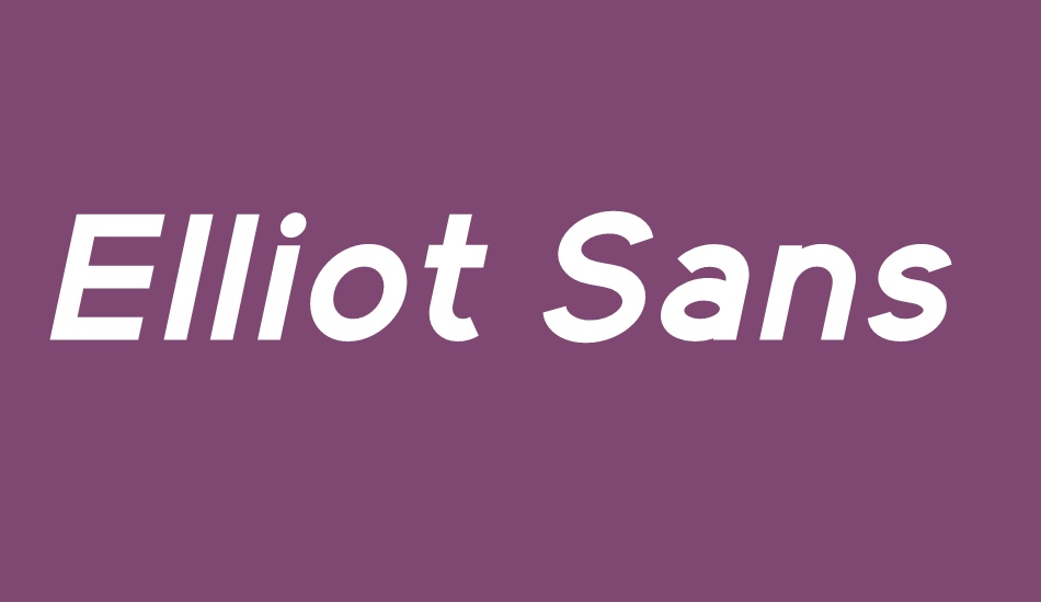 Elliot Sans Bold font big