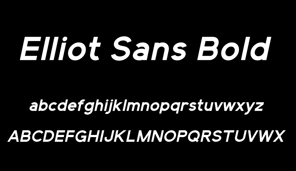 Elliot Sans Bold font