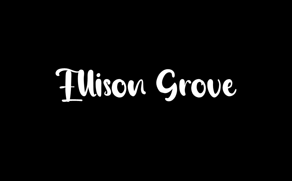 Ellison Grove font big