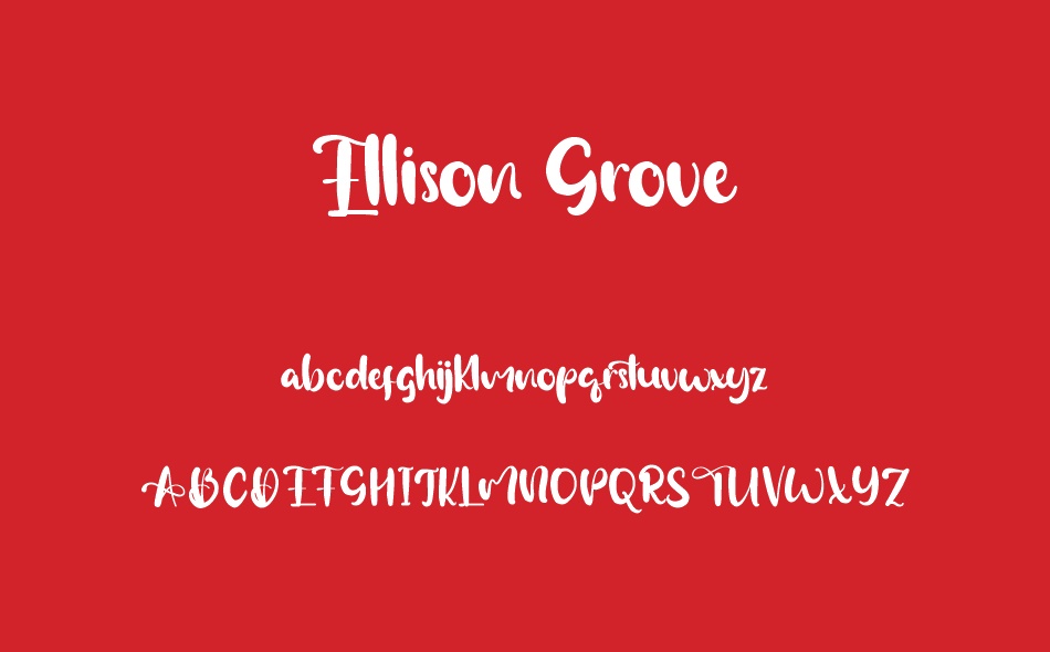 Ellison Grove font