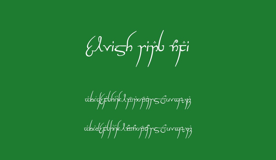 Elvish Ring NFI font