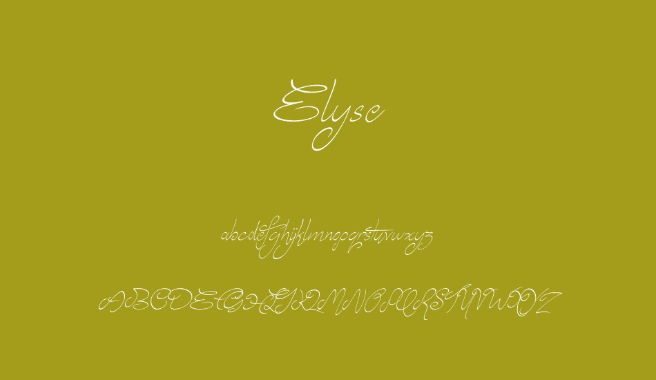 Elyse font