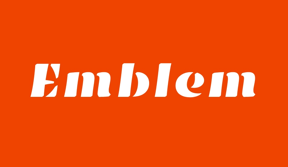 Emblema One font big