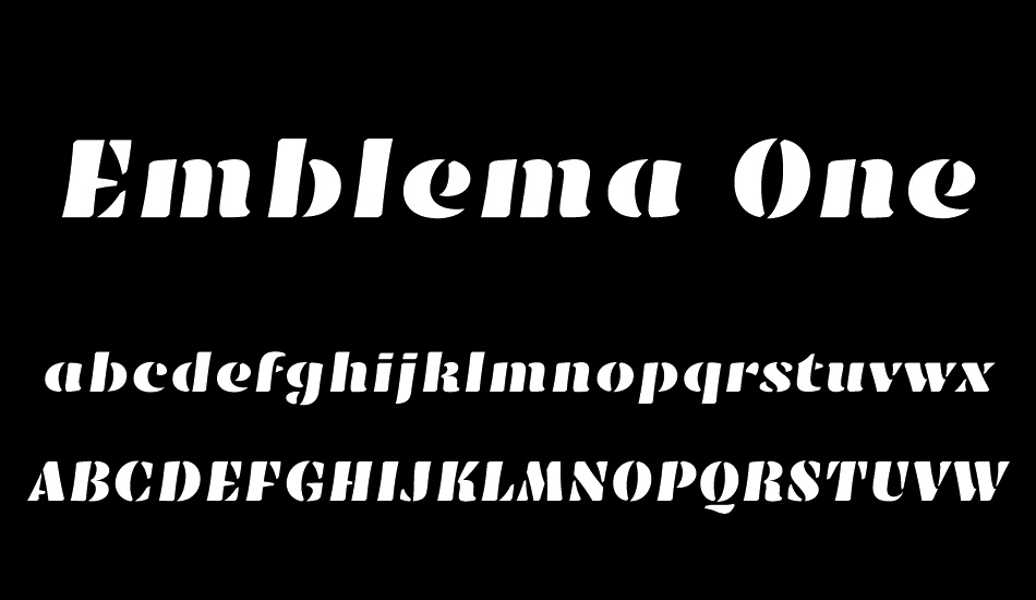 Emblema One font