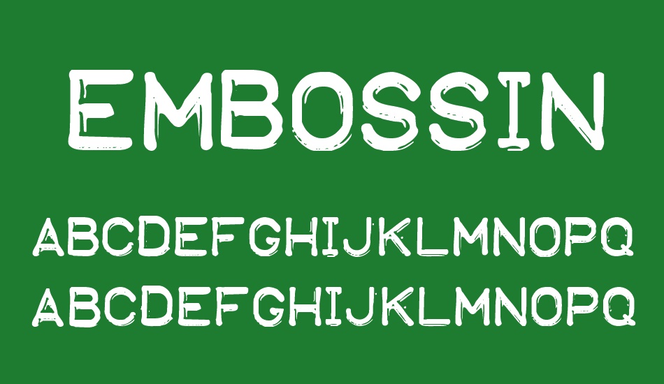 Embossing Tape 1 (BRK) font