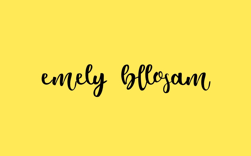 Emely Bllosam font big