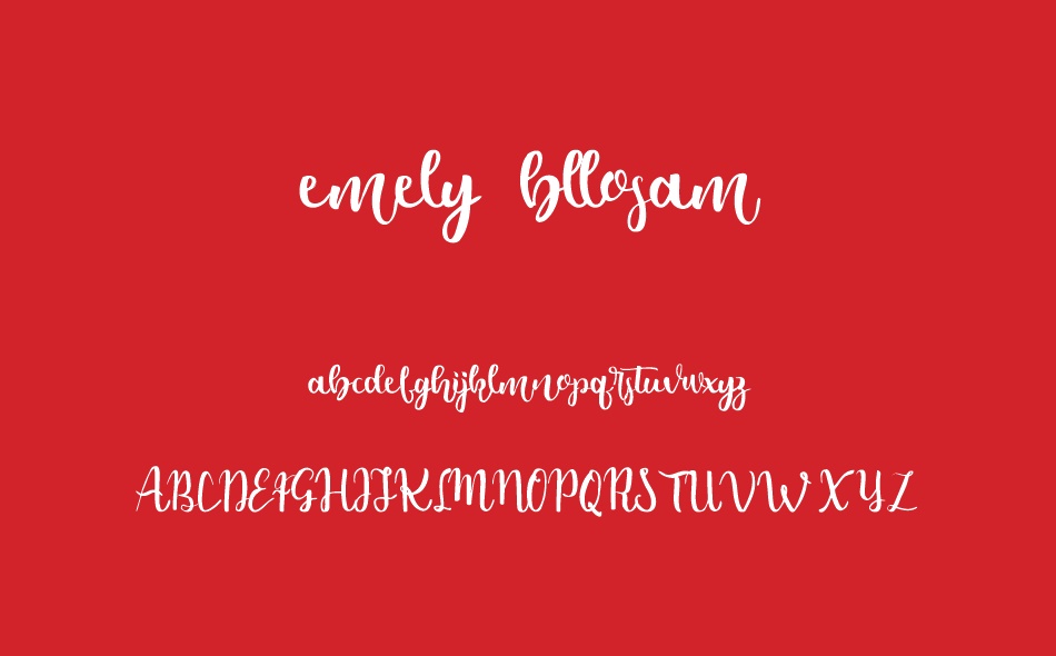 Emely Bllosam font