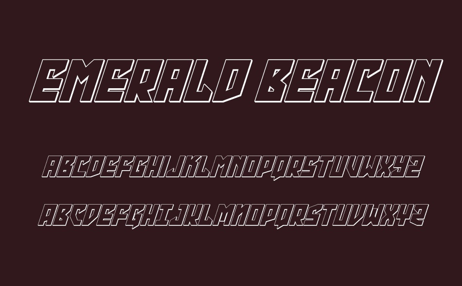 Emerald Beacon font