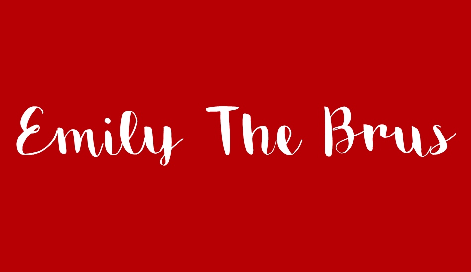 Emily The Brush Demo font big