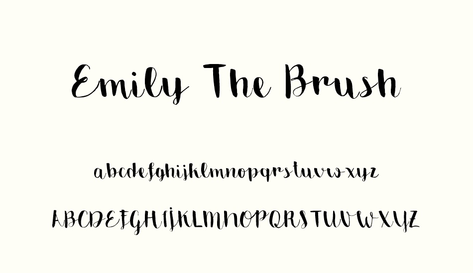 Emily The Brush Demo font