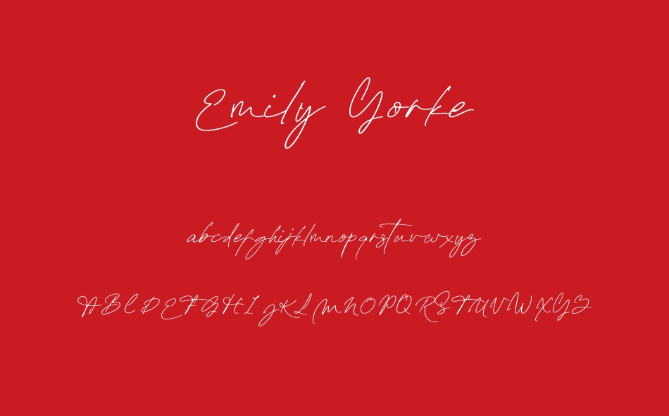 Emily Yorke font