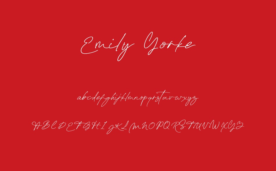 Emily Yorke font