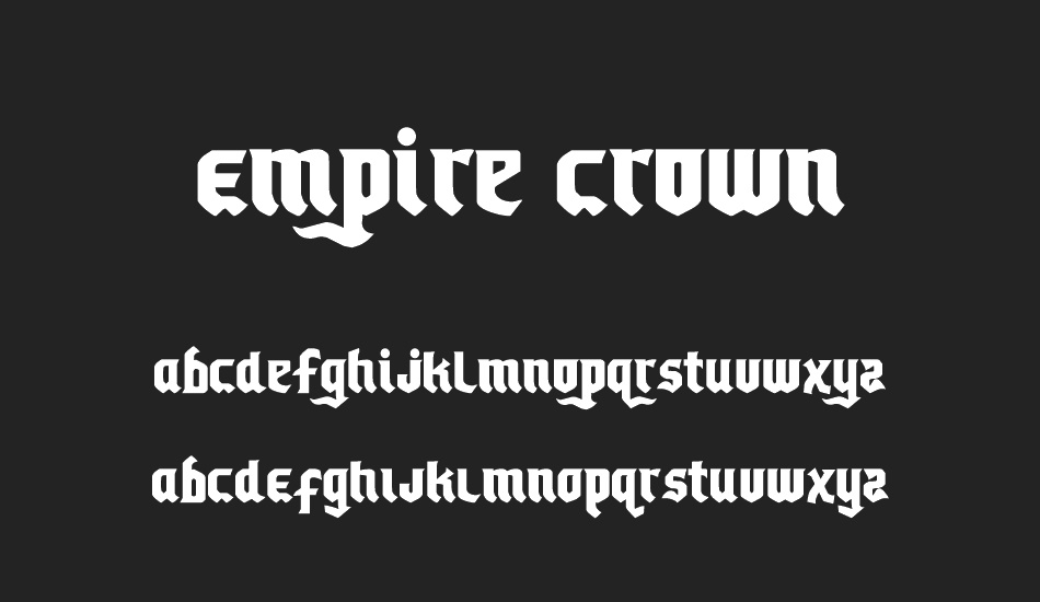 Empire Crown font