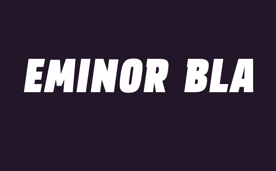 Eminor font big