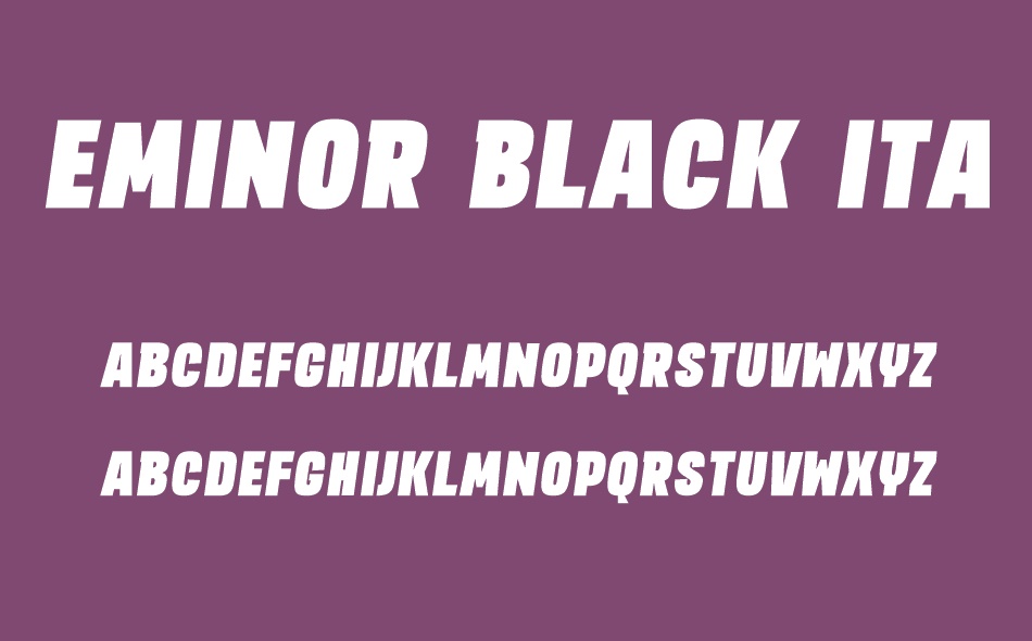 Eminor font