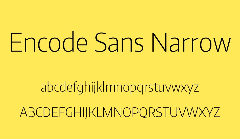 encode-sans-narrow font