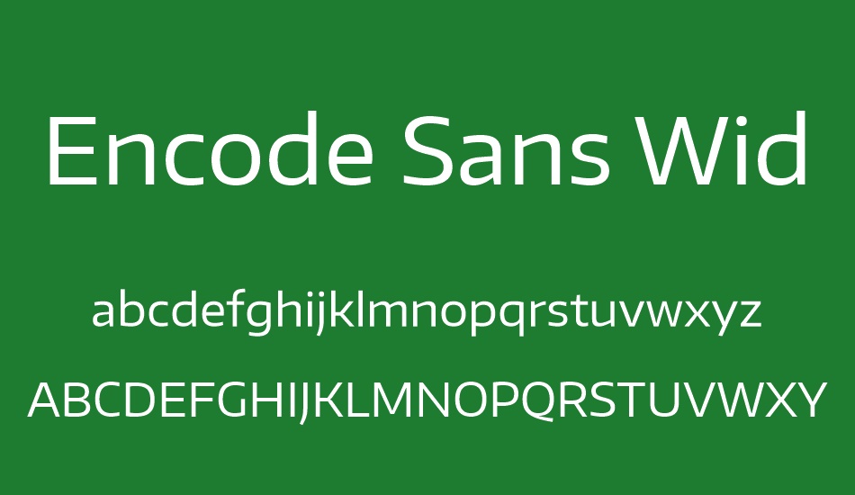 encode-sans-wide font
