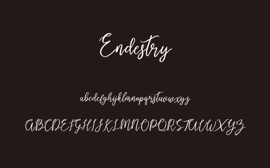 Endestry font