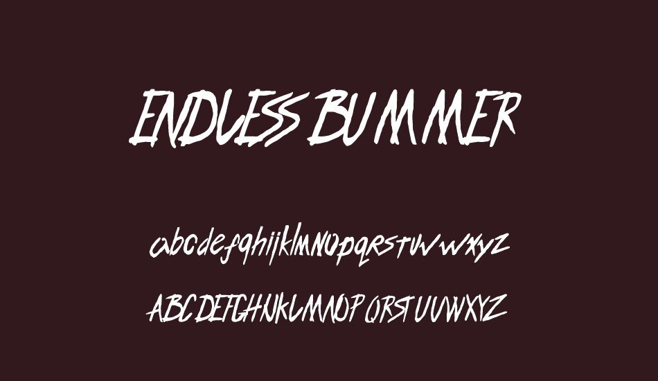ENDLESS BUMMER font