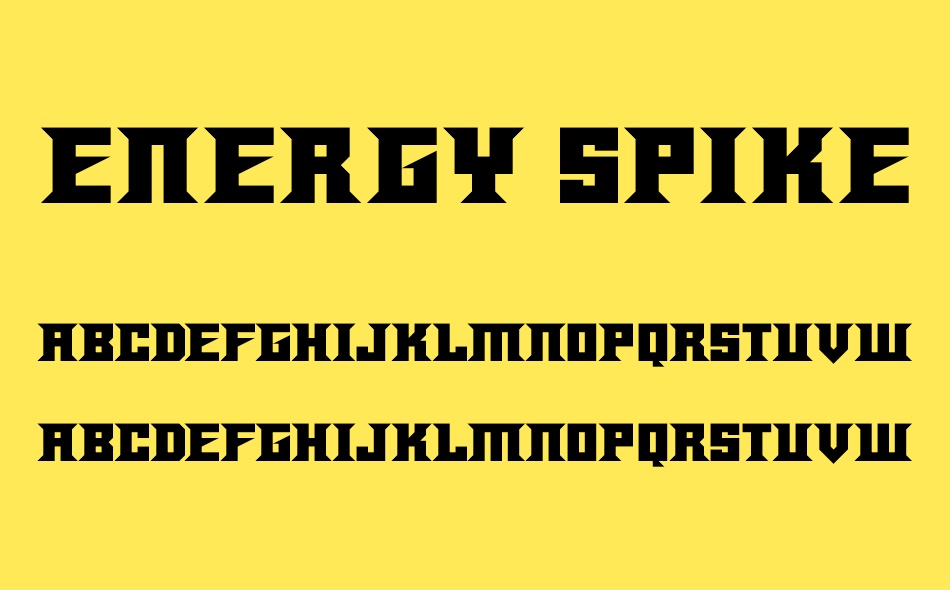 Energy Spike font
