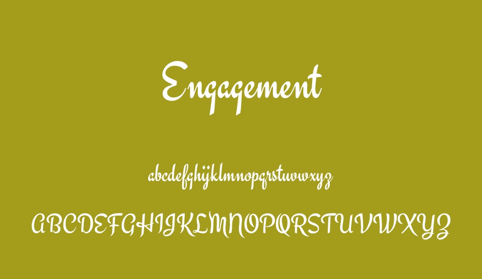 Engagement font