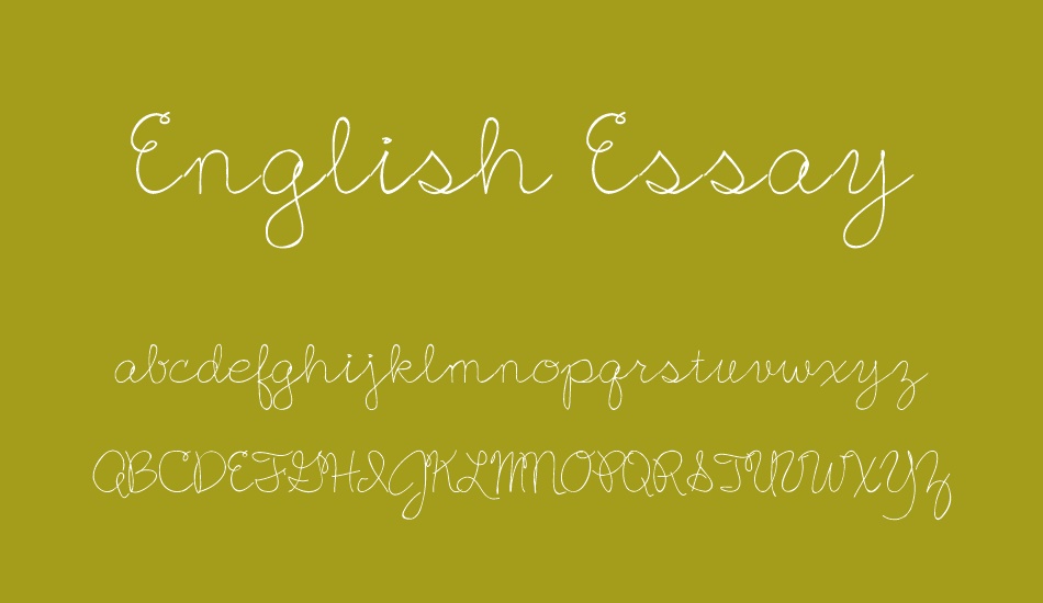 English Essay font