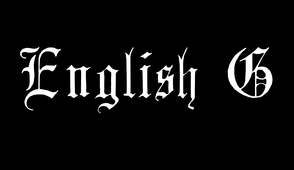 English Gothic, 17th c. font big