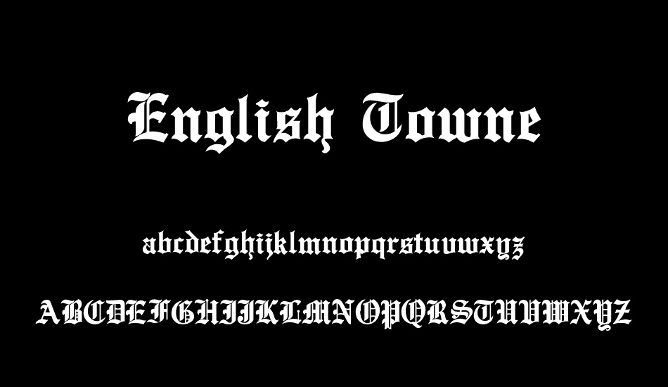 English Towne font